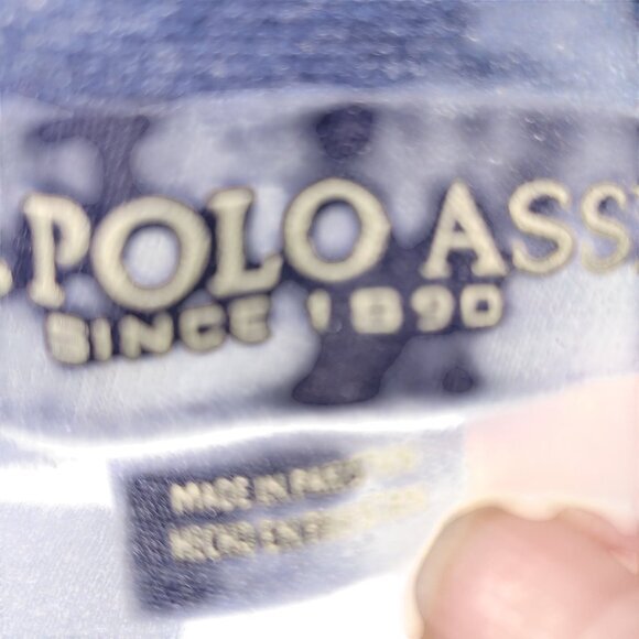 U.S. Polo Assn. Mens Blue Long Sleeve Henley Shirt Size L Cotton Blend - Picture 6 of 8